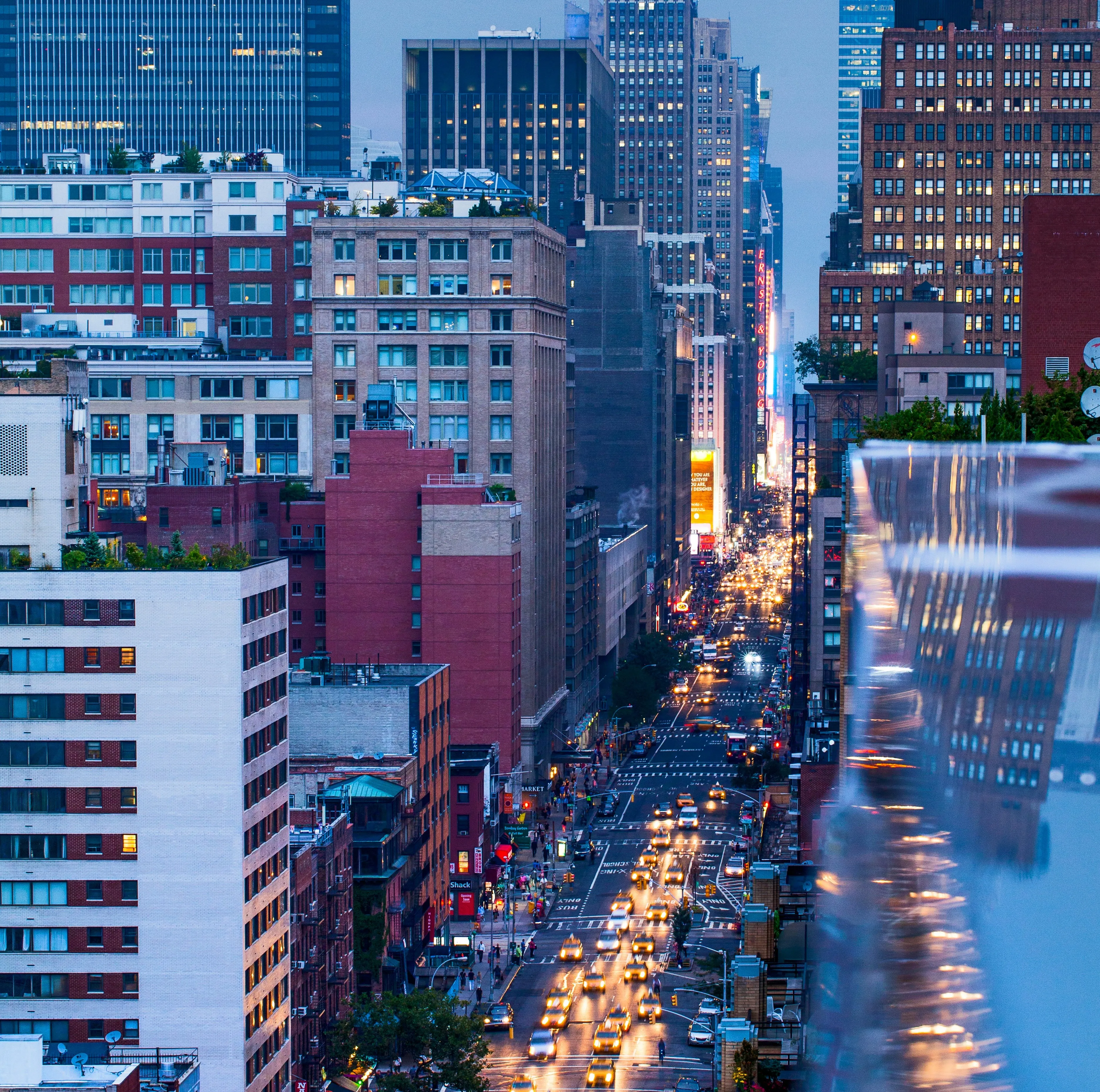 busy road in city